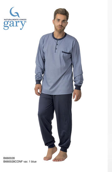 ART. B660028 CONF.- pigiama uomo serafino m/l cotone b660028 conf. - Fratelli Parenti